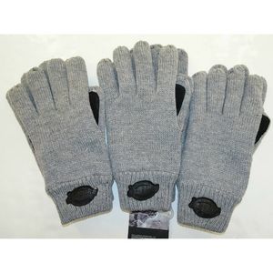 DICKIES Knit Gloves Fleece Lined Gray Black 3 Pair